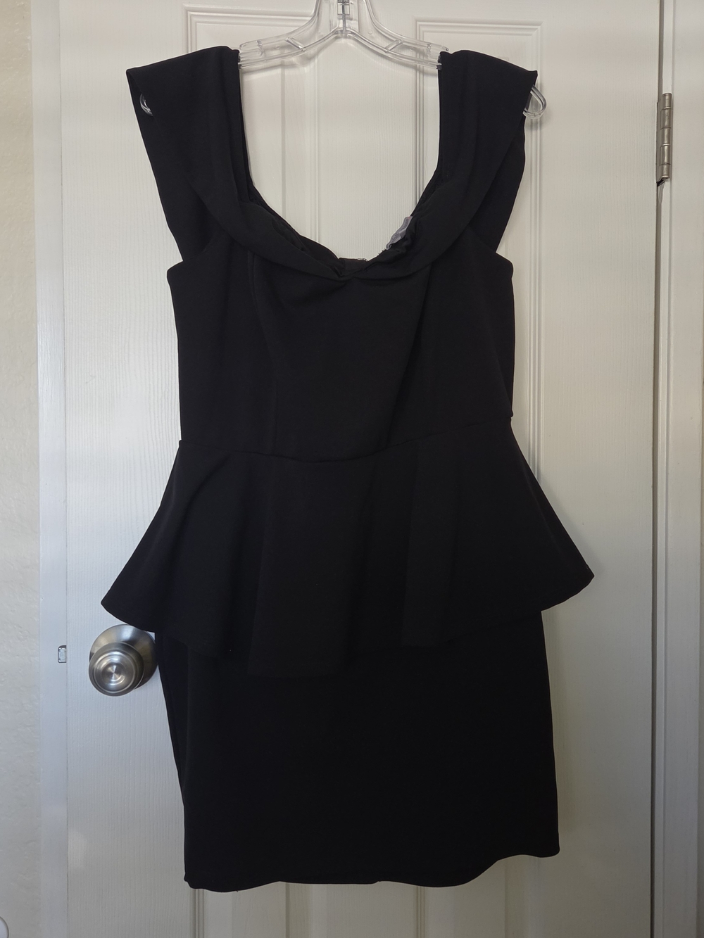 Charlotte Russe Black Sleeveless Peplum Mini Dress
